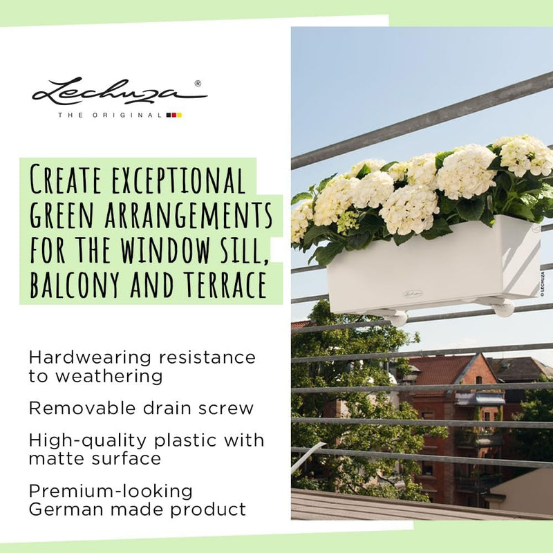 Lechuza BALCONERA Color 80 Selbstwässernder Übertopf aus Kunststoff für drinnen und draussen, Blumen