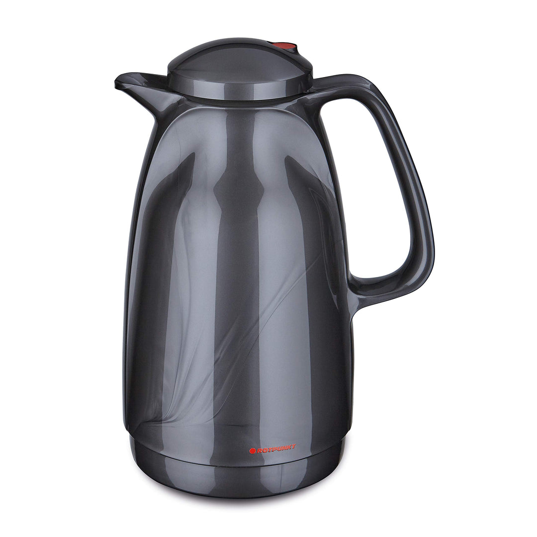 ROTPUNKT Isolierkanne 227 BELLA, 1,5 l titan, Glaseinsatz, BPA-frei, lange Isolierung 1500 ml Titang