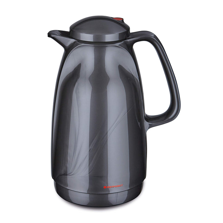ROTPUNKT Isolierkanne 227 BELLA, 1,5 l titan, Glaseinsatz, BPA-frei, lange Isolierung 1500 ml Titang