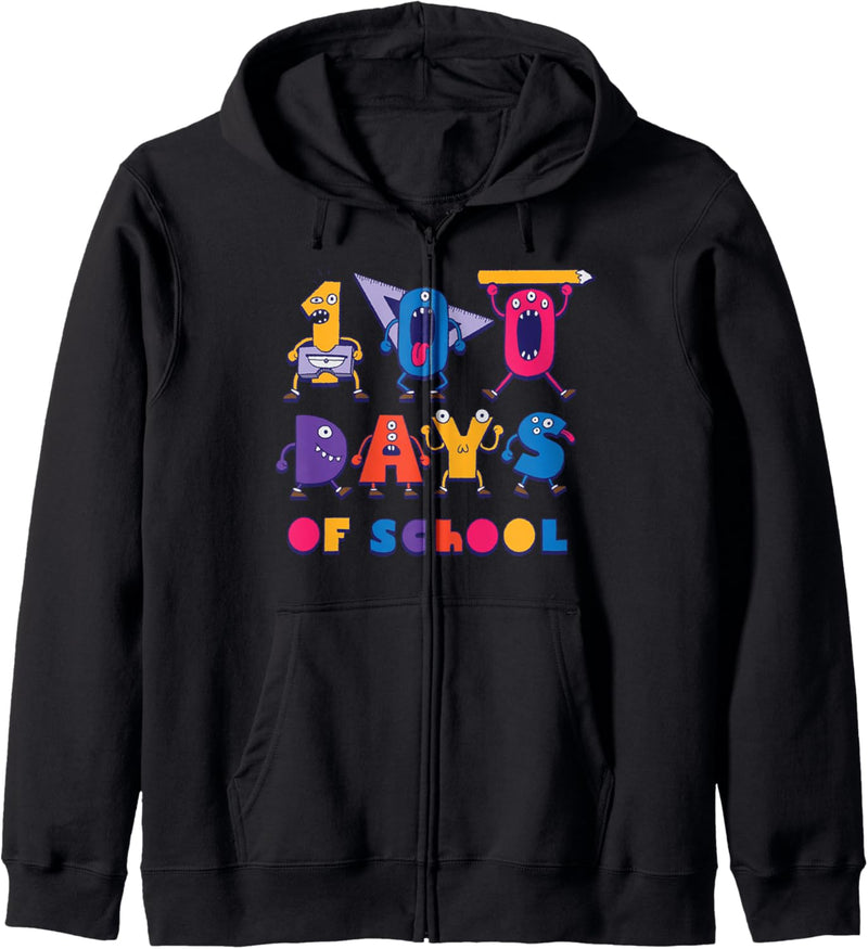 100 Tage Schule Shirt Lehrer Schüler 100. Tag der Schule Kapuzenjacke