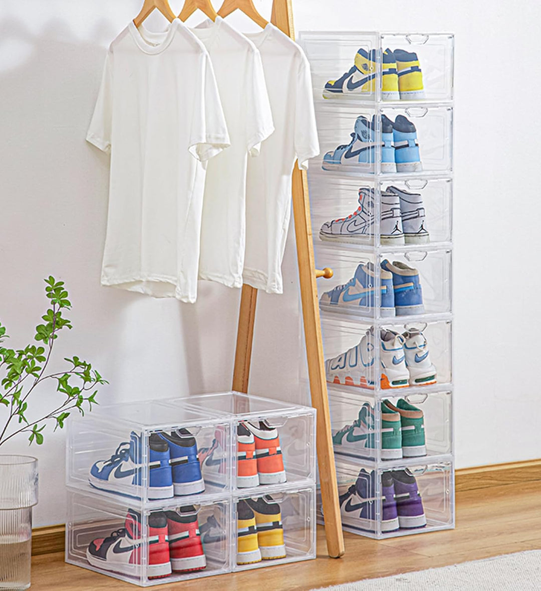Schuhboxen Organizer-Schuhkartons durchsichtig,Transparent Schuhaufbewahrung für Sneakers und Turnsc