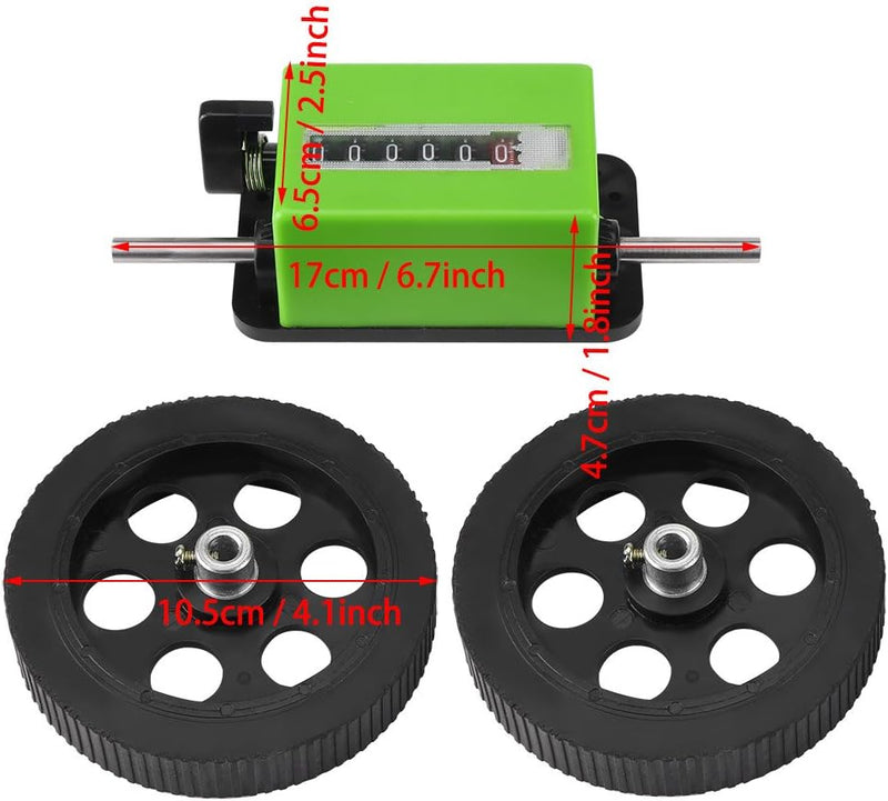 Meterzähler rollendes mechanisches Längenrad Grün zum Messen von Textildruck Kunstleder