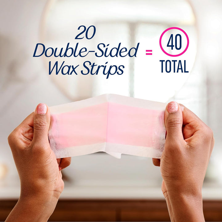 VEET ready to use wax strips - Haarentfernung für Beine und Körper - 40 Streifen aus USA