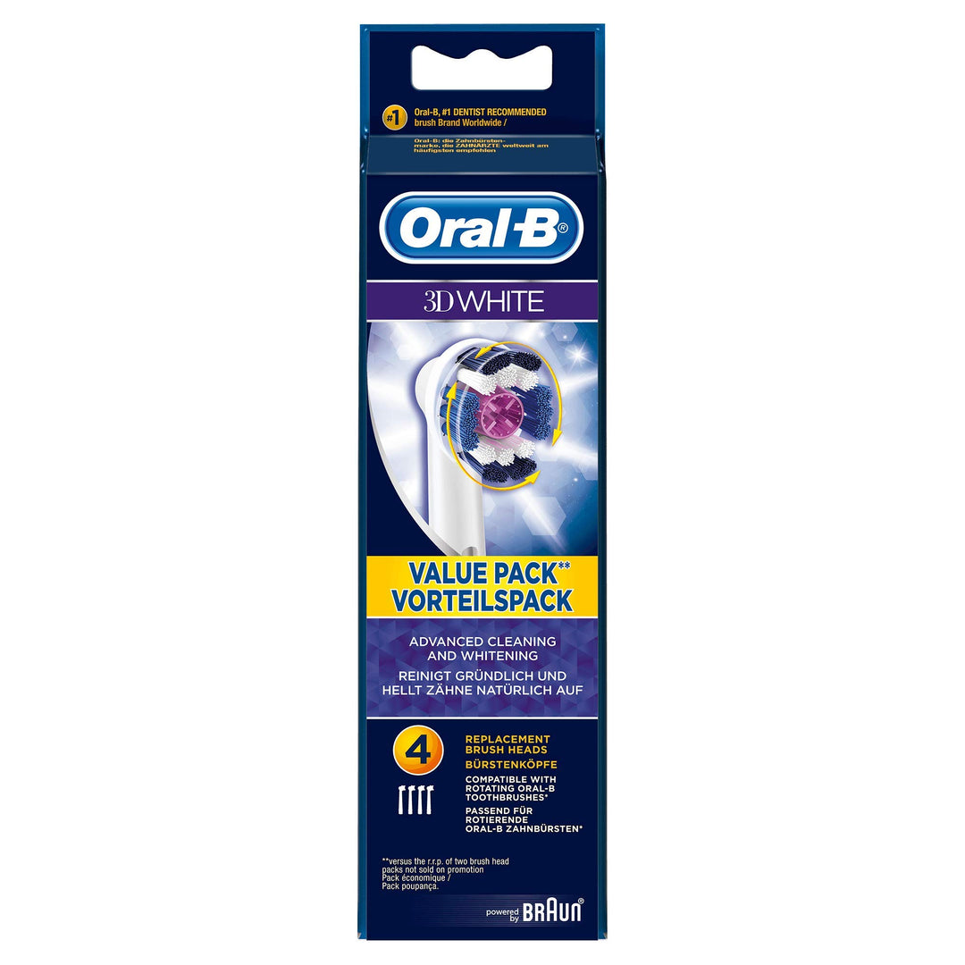 Braun Oral-B Aufsteckbürsten 3D White 4er Weiss 1 stück (4er Pack), Weiss 1 stück (4er Pack)