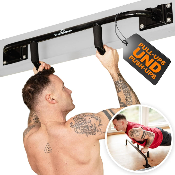 DuoBar Klimmzugstange [Wandmontage Abnehmbar] Calisthenics Equipment Homegym für Zuhause Pull Up Bar