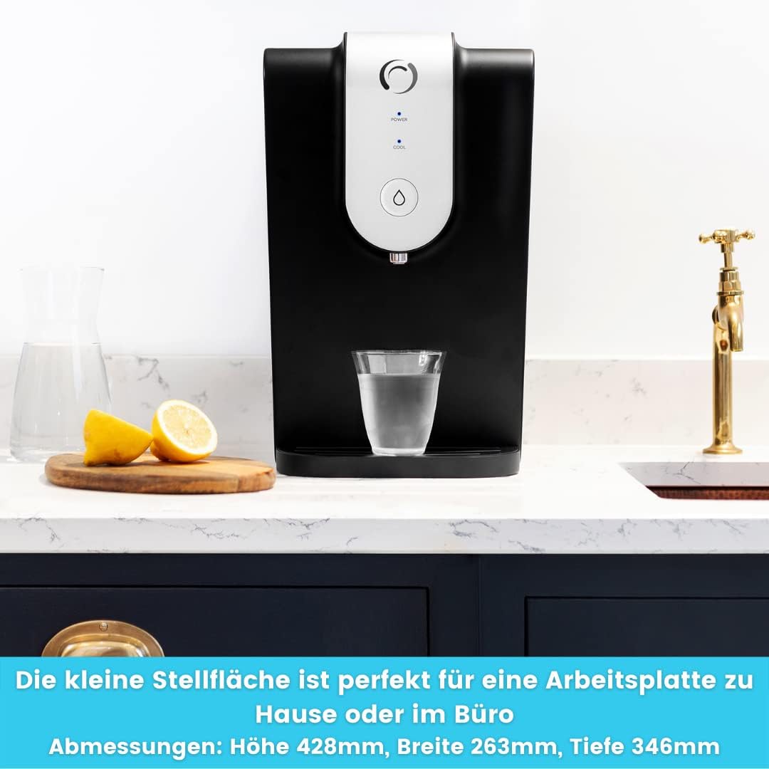 Aqua Optima Lumi, gefilterter Wasserkühler und Wasserspender auf der Theke, 8,2 Liter Fassungsvermög