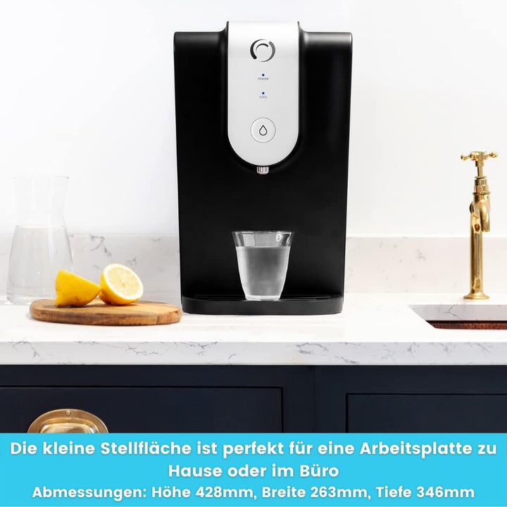 Aqua Optima Lumi, gefilterter Wasserkühler und Wasserspender auf der Theke, 8,2 Liter Fassungsvermög