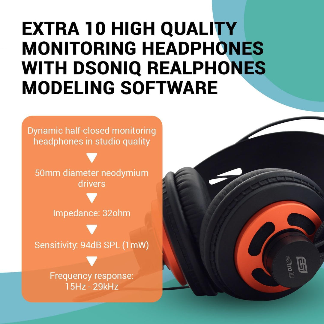 ESI eXtra 10 | Hochwertiger Monitoring-Kopfhörer mit dSONIQ Realphones Modeling Software