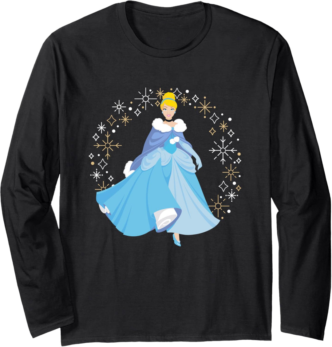 Disney Princess Cinderella Winter Snowflakes Holiday Langarmshirt