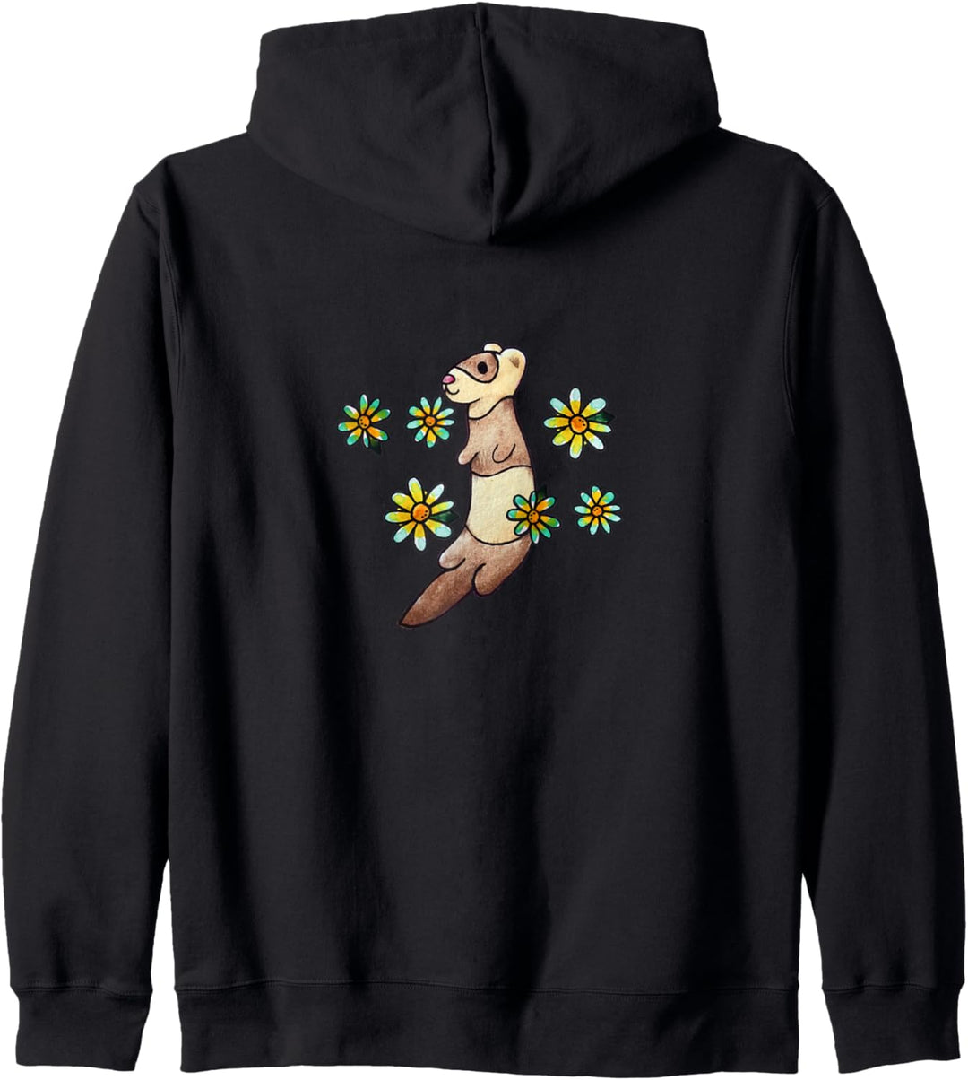 Ferret Frettchen humor Ferret Floral Ferrets Art Kapuzenjacke