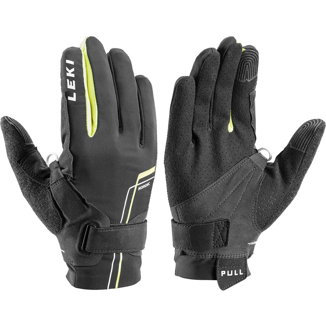 LEKI Nordic Move Shark Handschuhe 8 schwarz-gelb-weiss, 8 schwarz-gelb-weiss