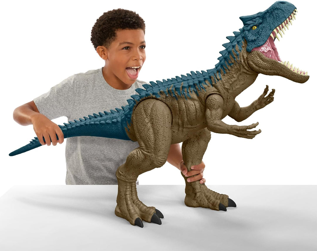 Mattel Jurassic World: Die Chaostheorie Netflix - Riesendino Allosaurus Actionfigur, extragrosser Di