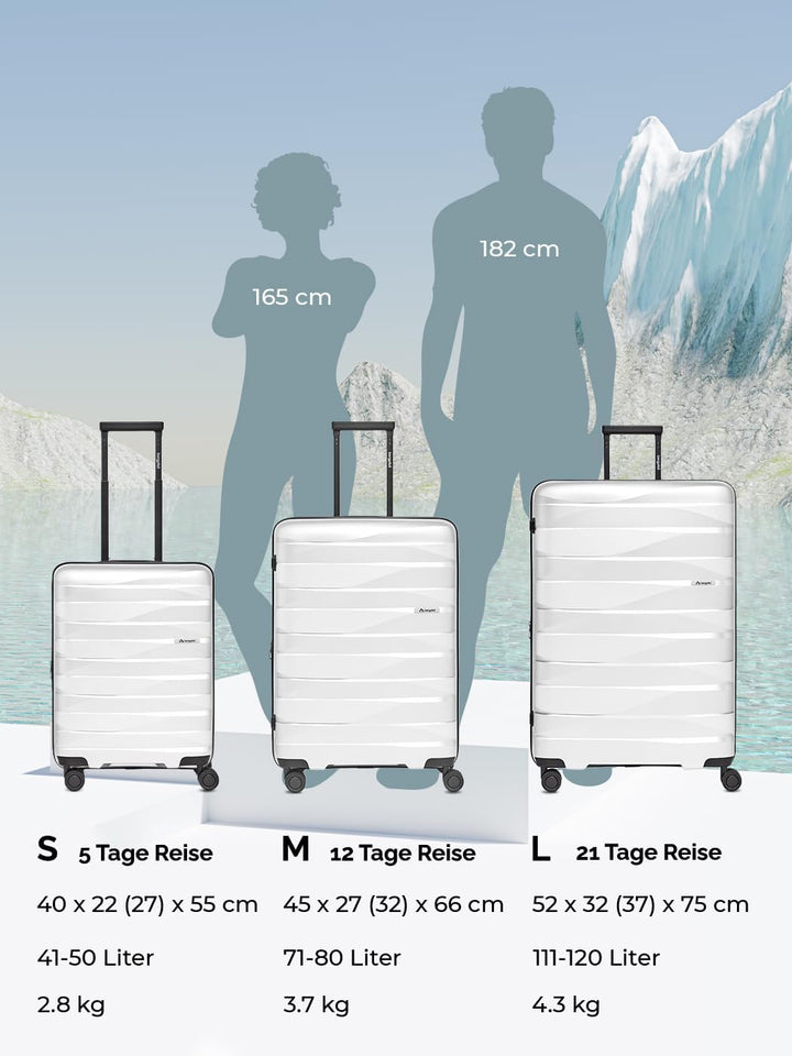 Reisekoffer M Hartschalenkoffer leicht 67 cm | Medium Trolley Unisex Polypropylen nur 3,5 kg langleb