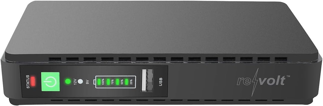 revolt Mini USV: Mini-UPS f. unterbrechungsfr. Stromvers., 8.800 mAh, USB/DC, 2er-Set (USV-Notstromv