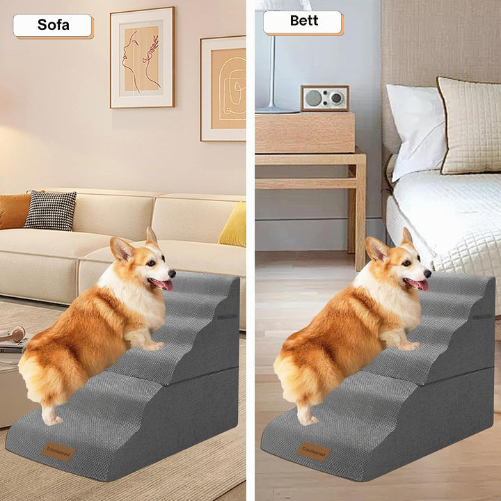 2-1 Hundetrepen für hohe Betten 70cm hoch, 6-Schritt Haustier Treppen/Schritte für kleine grosse Hun