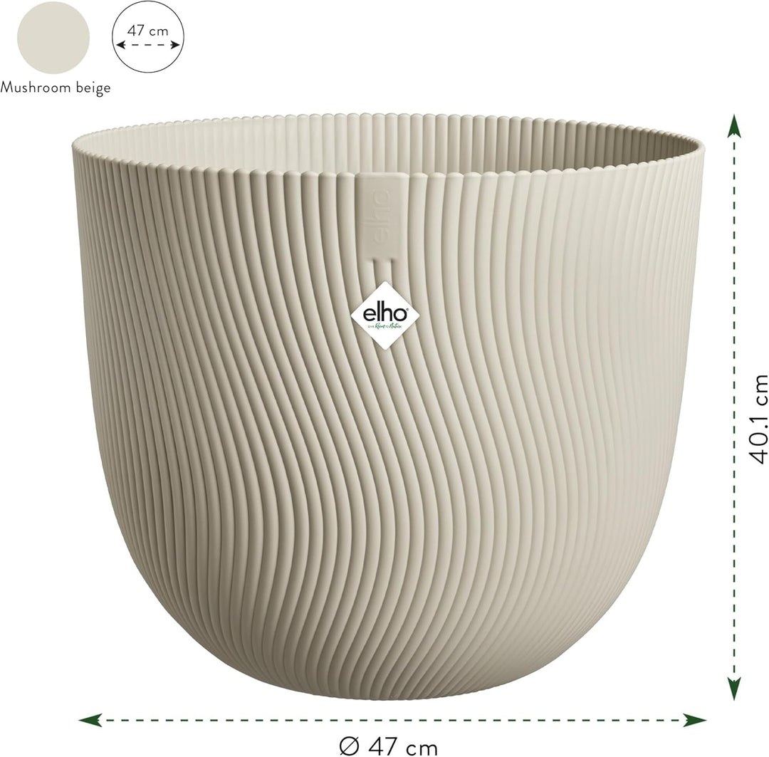 elho Sereh Rund 47 - Blumentopf für Innen und Aussen - 100% recyceltes Plastik - Ø 47.0 x H 40.1 cm