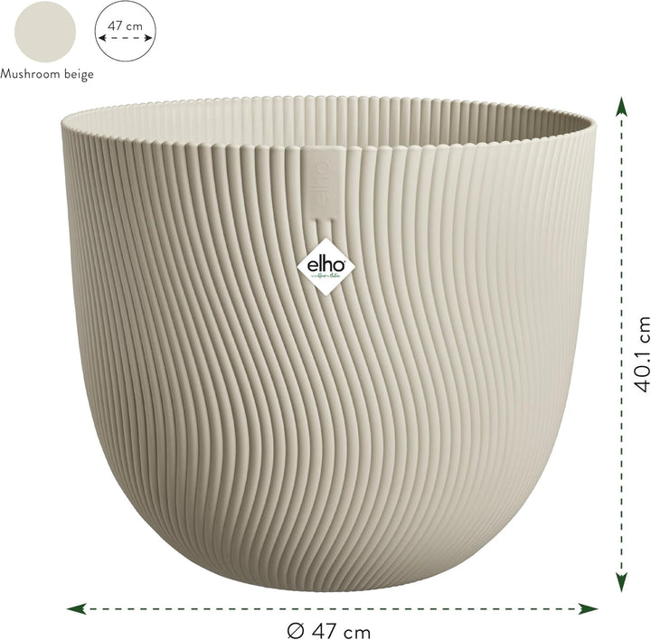 elho Sereh Rund 47 - Blumentopf für Innen und Aussen - 100% recyceltes Plastik - Ø 47.0 x H 40.1 cm