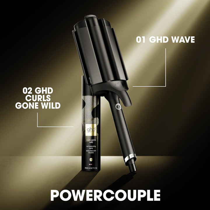ghd triple barrel waver in schwarz – für schnelle, lockere Beach Waves, die den ganzen Tag halten, w