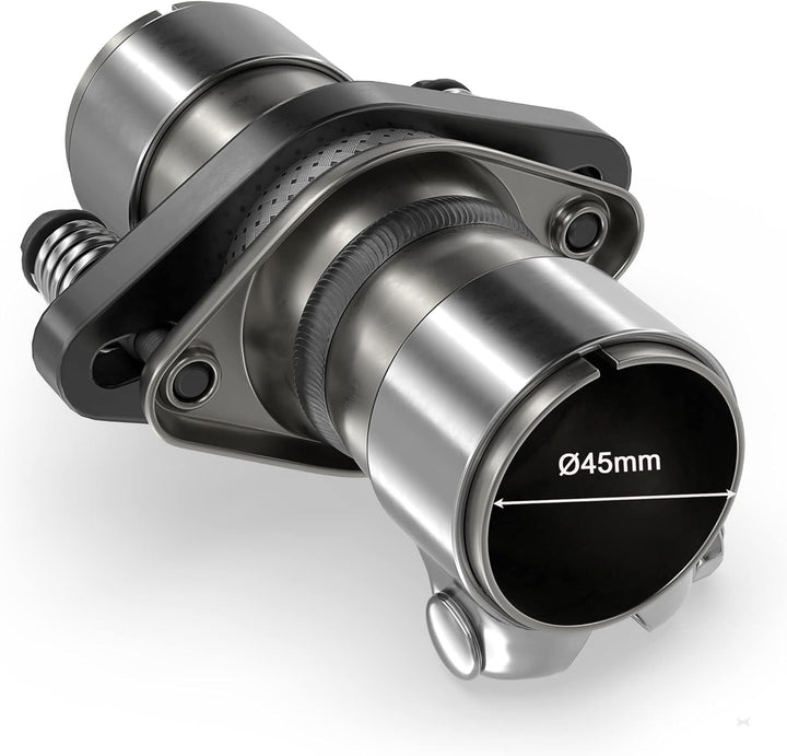 Universal Reparatur Flanschset Ø45 50 55 60 65 mm Auspuff Flansch, Rohrverbinder 2Loch (Ø 45 mm) ink