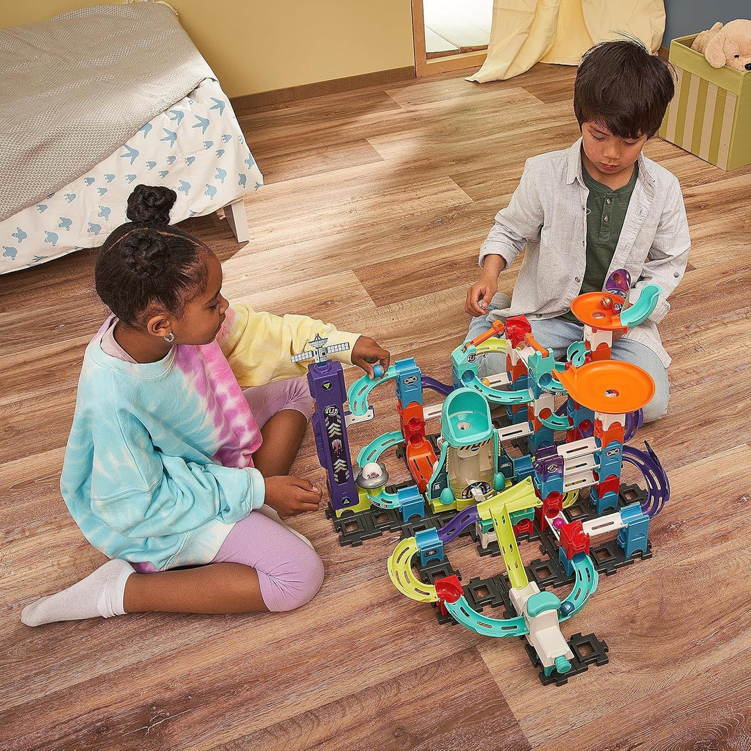 VTech Marble Rush - Space Magnetic Set XL300 E – Interaktive Murmelbahn mit spannenden Bahnelementen