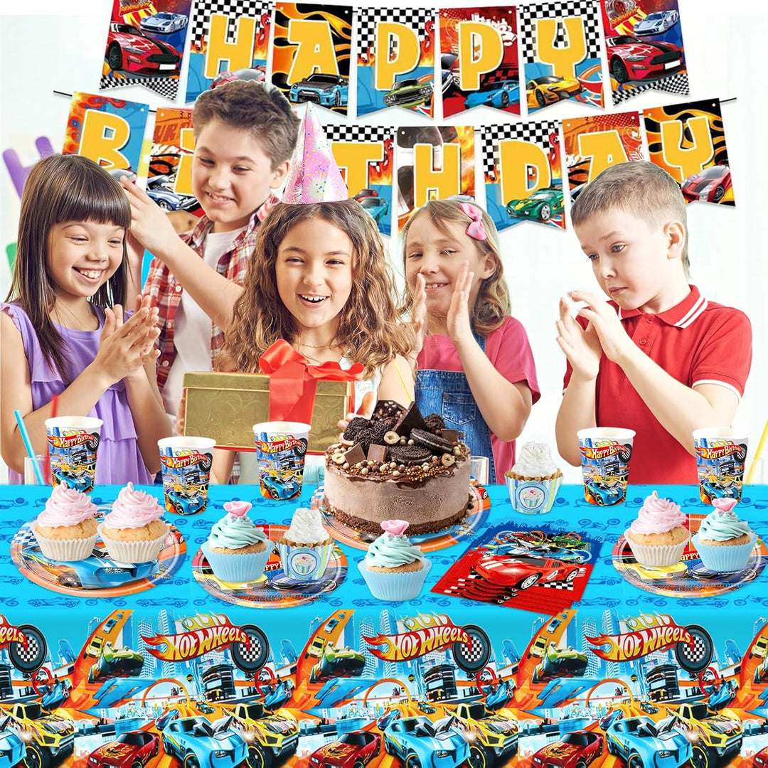 Rennauto Pappteller Kindergeburtstag Deko Jungen- Autos Geburtstag Geschirr Deko Wheels Geburtstagsd