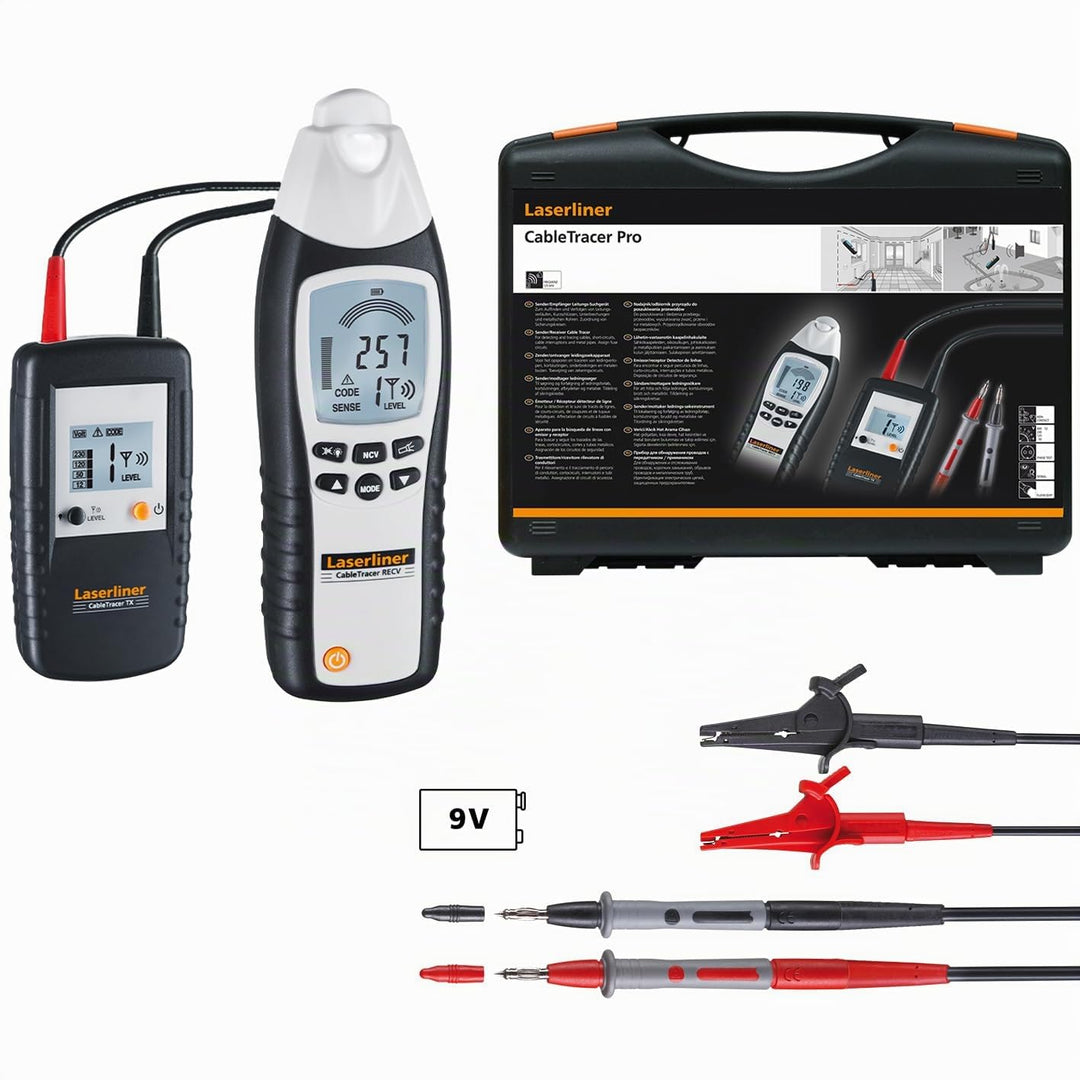 Umarex Laserliner CableTracer Pro universelles Leitungssuchgerät (mit Sender + Empfänger, für spannu