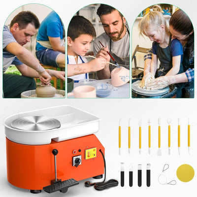 Kotsy Töpferscheibe Maschine 350W,Elektrische Töpferscheibe 25CM Plattenteller,Keramik Clay Maschine