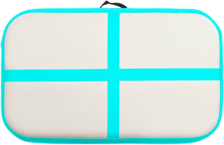 Aufblasbare Gymnastikmatte mit Pumpe 60x100x15 cm PVC Grün