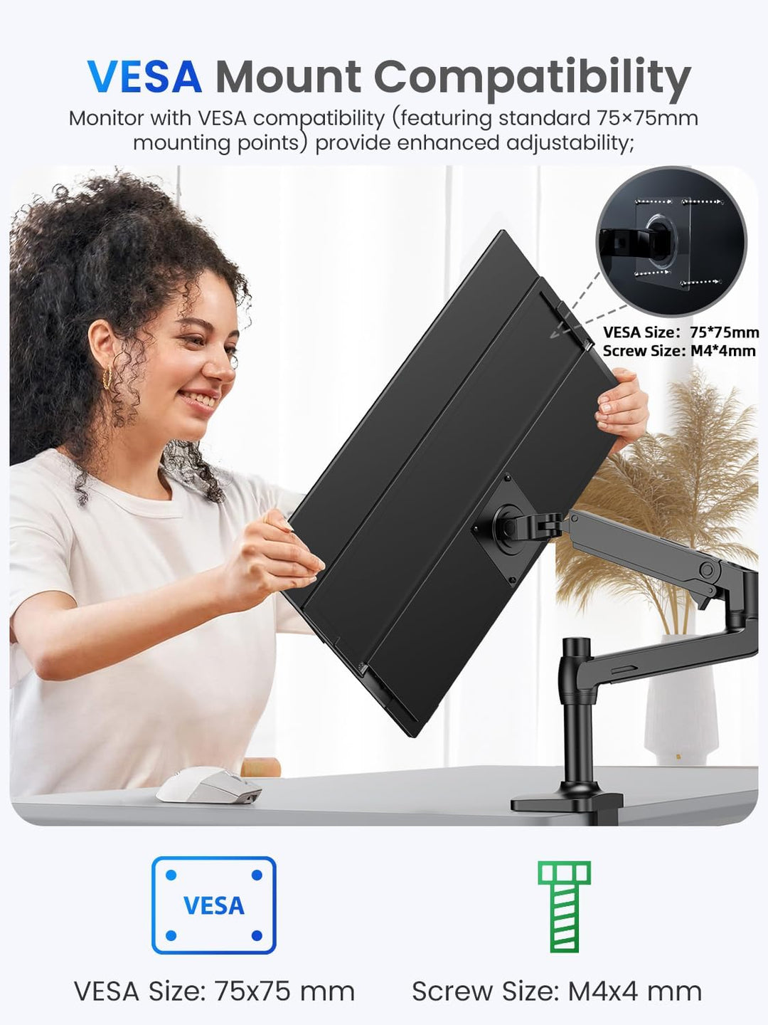 UPERFECT Portable Monitor 18,5 Zoll 120Hz Tragbarer Monitor Full HD Mobiler Monitor mit Integrierter