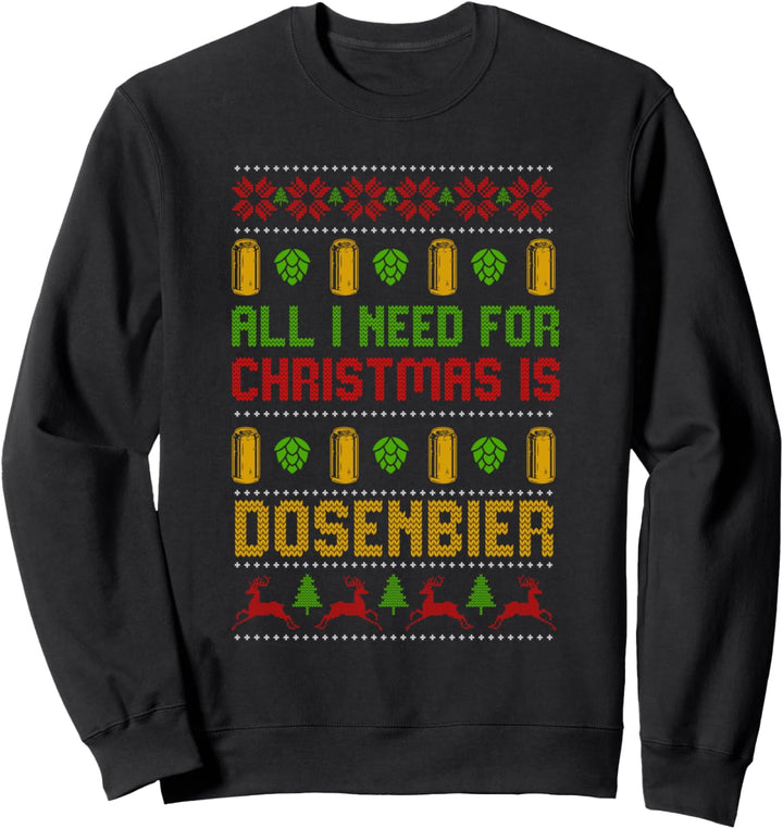 Hässliches Weihnachtsoutfit Bier Christmas Ugly Dosenbier Sweatshirt