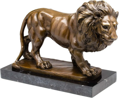 Bronze Skulptur Figur Löwe Bronzeskulptur 38cm Bronzefigur sculpture lion