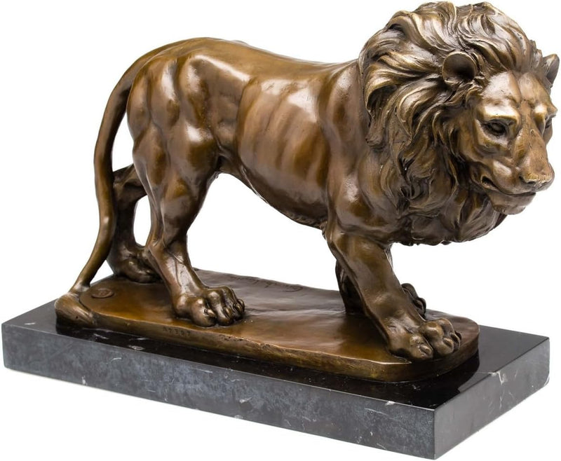 Bronze Skulptur Figur Löwe Bronzeskulptur 38cm Bronzefigur sculpture lion