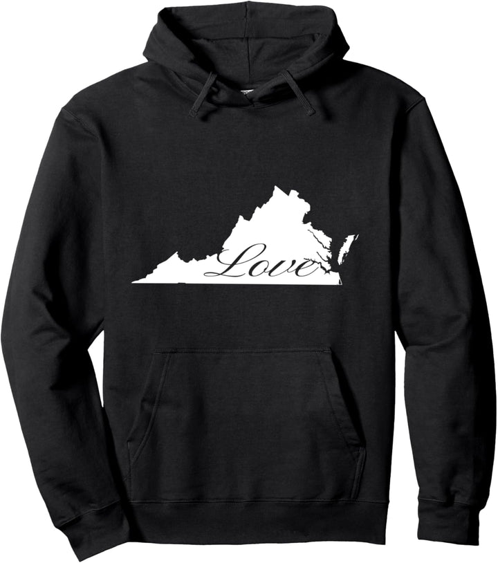 Virginia Cursive Love State Pride Pullover Hoodie