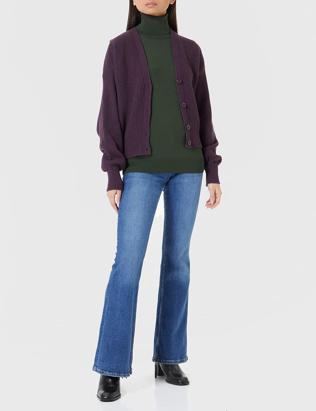 Sisley Damen Cardigan Sweater M Plum 35n, M Plum 35n