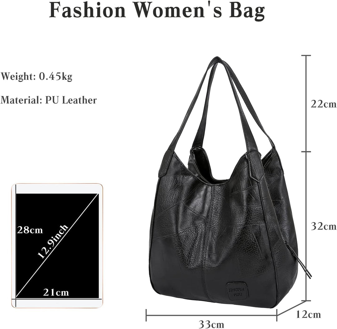 FANDARE Modische Damenhandtasche, wasserdicht, Umhängetasche, Schultertasche, PU-Leder, für Reisen,