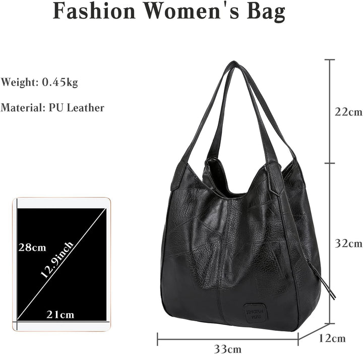 FANDARE Modische Damenhandtasche, wasserdicht, Umhängetasche, Schultertasche, PU-Leder, für Reisen,
