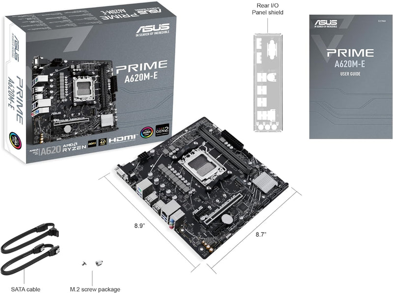 ASUS Prime A620M-E-CSM Mainboard Sockel AMD A620 (Ryzen 7000, Micro-ATX, DDR5 Speicher, PCIe 4.0, BI
