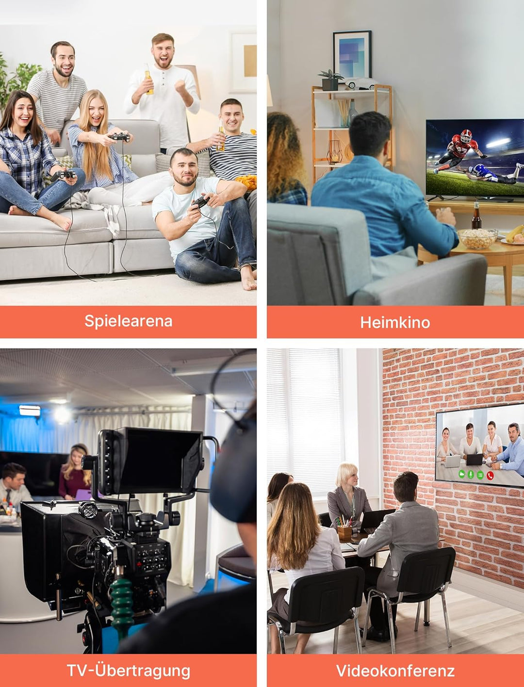 JSAUX 8K HDMI Kabel 5M, HDMI 2.1 Kabel Ultra High Speed 48Gbps, (8K@60Hz 4K@120Hz 144Hz) HDMI Kabel,