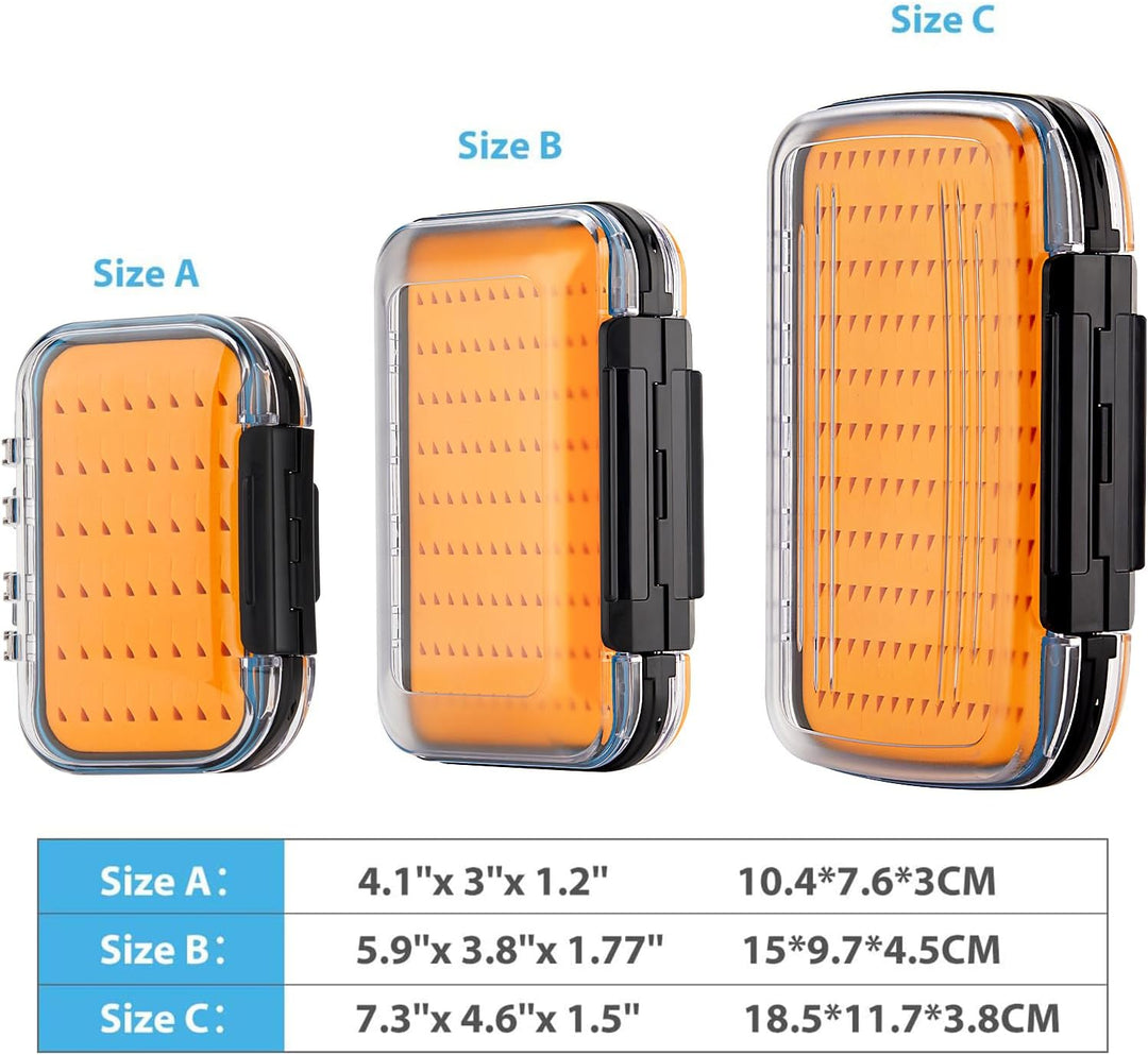 Angelkoffer leer 3 Stück Angelzubehör Köderbox Angelbox Spoon Box transparenter Angelkasten mit Grif