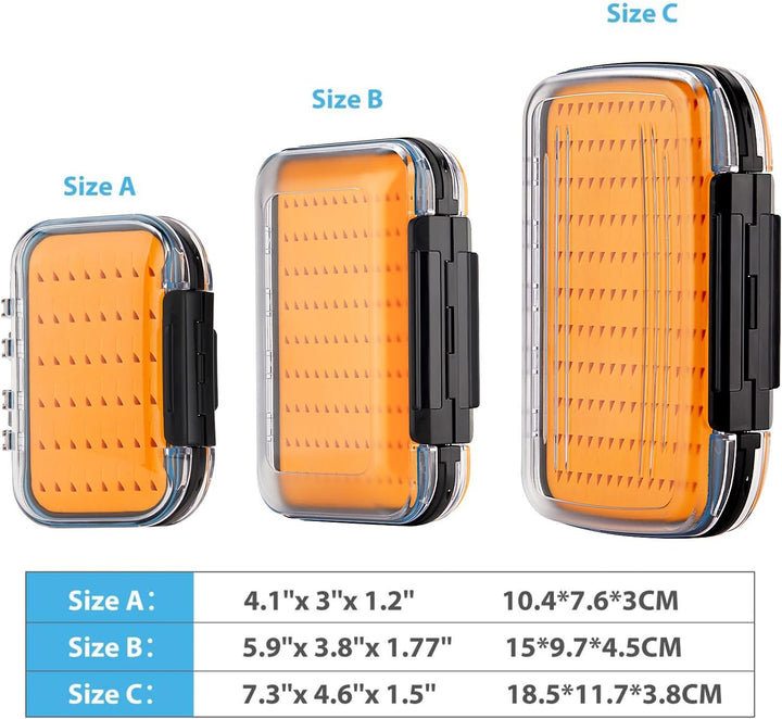 Angelkoffer leer 3 Stück Angelzubehör Köderbox Angelbox Spoon Box transparenter Angelkasten mit Grif