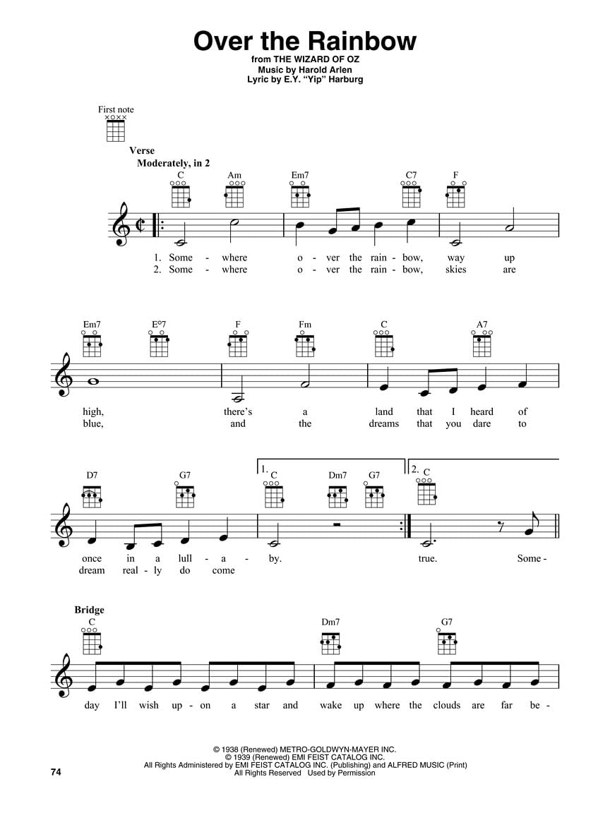 First 50 Songs You Should Play On Ukulele: Noten, Sammelband für Ukulele, Taschenbuch