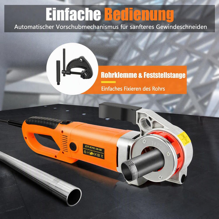 Begoniape 220V 2300W Elektrischer Rohreinfädler, Gewindeschneider Gewindeschneidkluppe, Schneidklupp