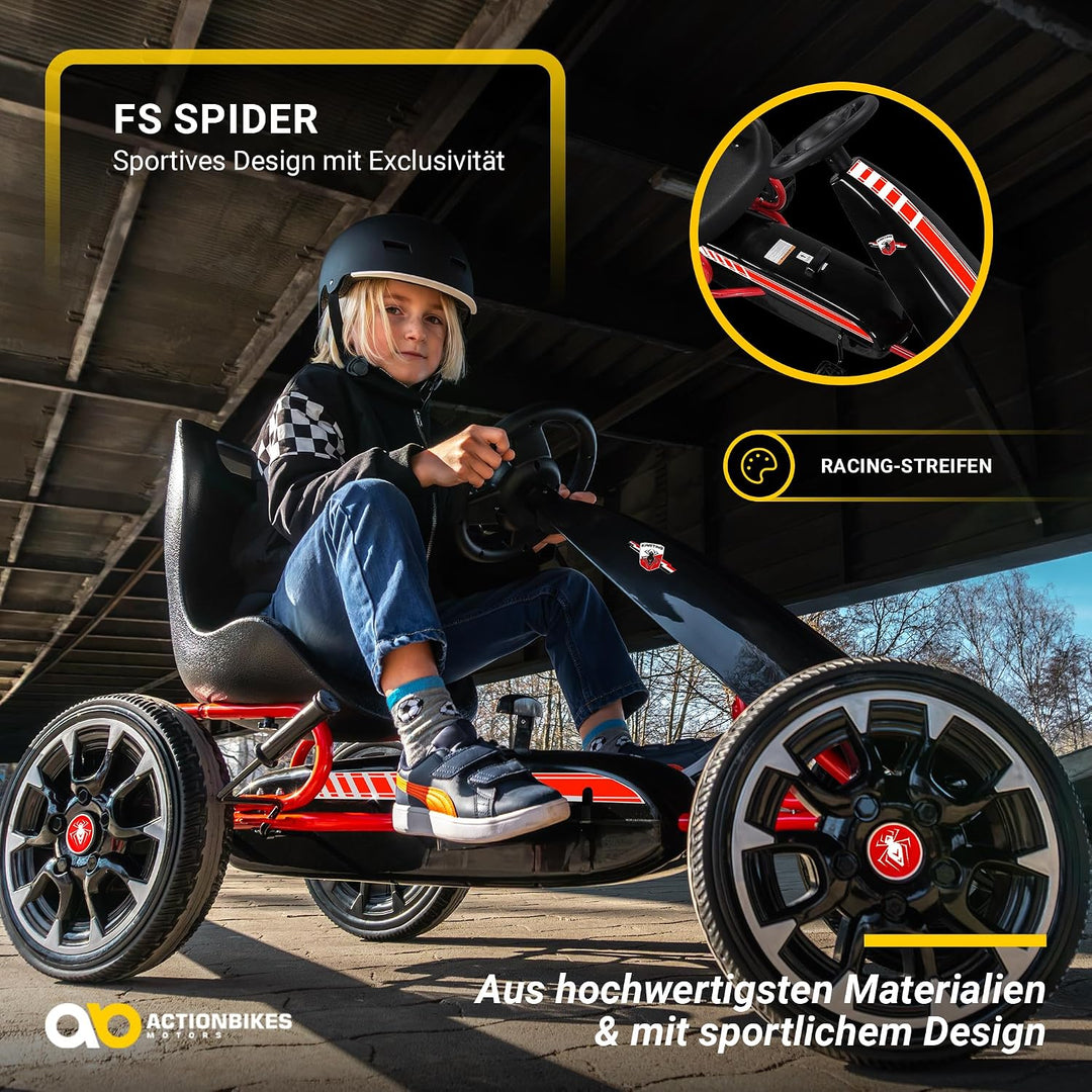 Actionbikes Motors GoKart FS Spider | 2-Rad Antrieb | Handbremse | Kettcar | Go Kart | Kinderauto |