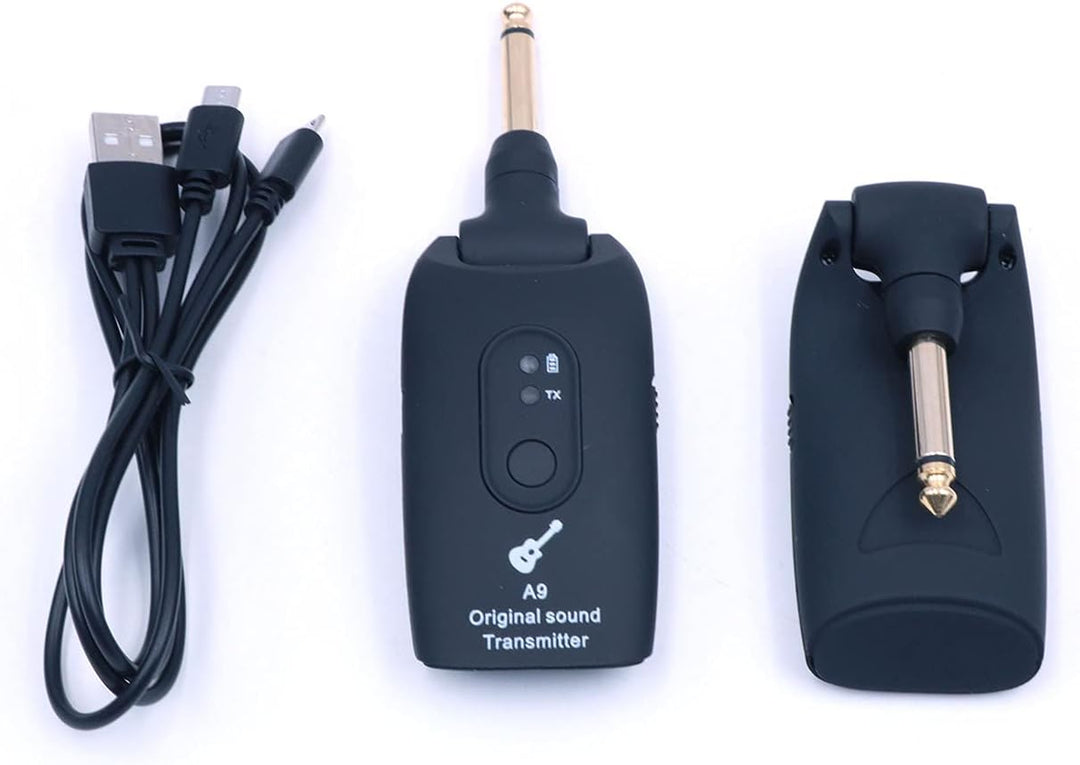 Alnicov A9 Guitar Wireless System 2.4GHz Wireless Guitar Transmitter und Receiver für E-Gitarre Bass