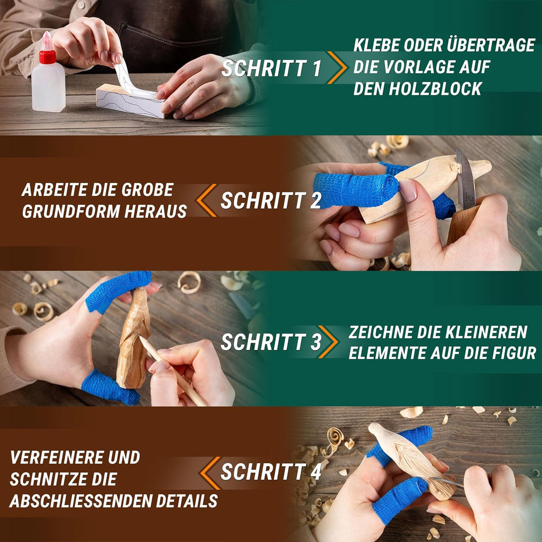 BeaverCraft, Holzschnitz-Set für die Anfänger – Hobby DIY Schnitzset für Erwachsene und Jugendliche