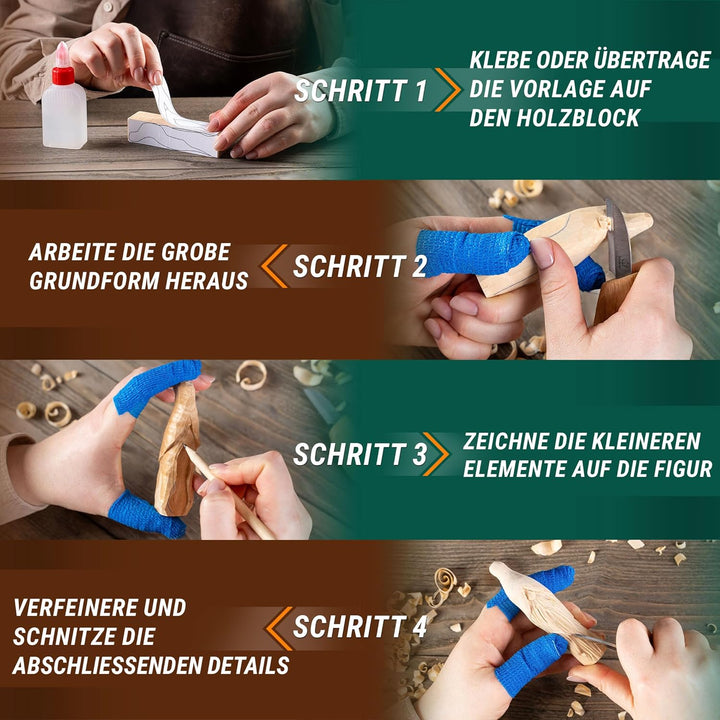 BeaverCraft, Holzschnitz-Set für die Anfänger – Hobby DIY Schnitzset für Erwachsene und Jugendliche