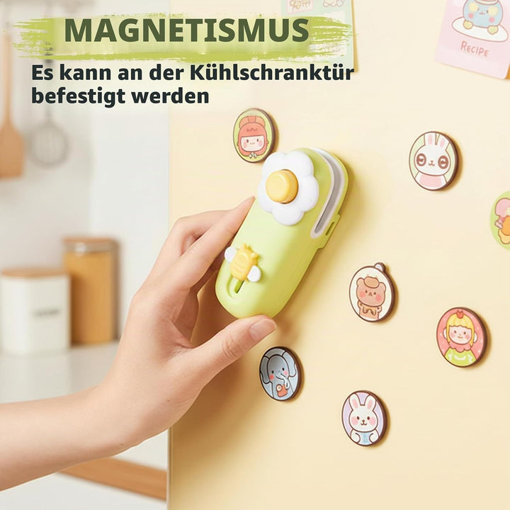 Mini Folienschweissgerät, USB Aufladung, 2 in 1 Hand Versiegelungsmaschine mit Cutter, Vakuumiergerä