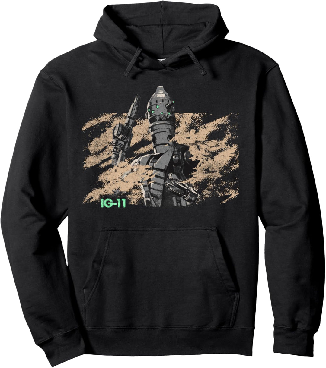 Star Wars The Mandalorian IG-11 Sand Portrait Pullover Hoodie