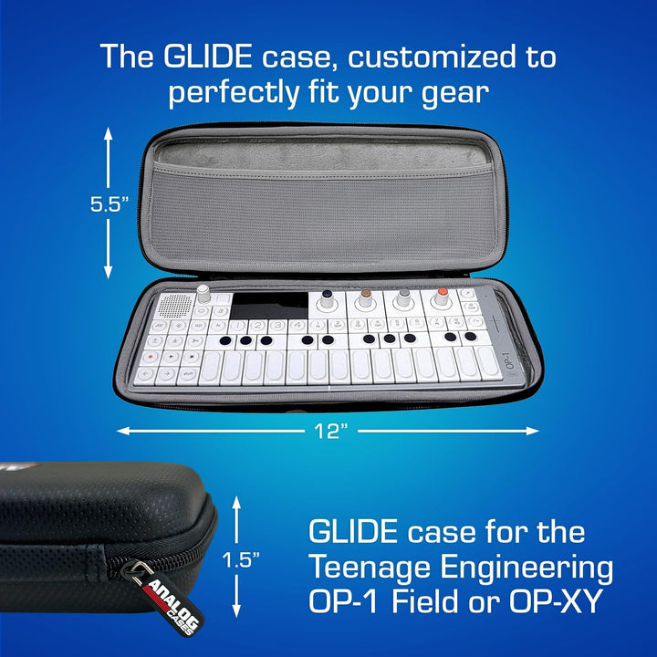 Analog Cases Glide Case für Teenage Engineering OP-1 oder vergleichbare Synthesizer (Transporttasche
