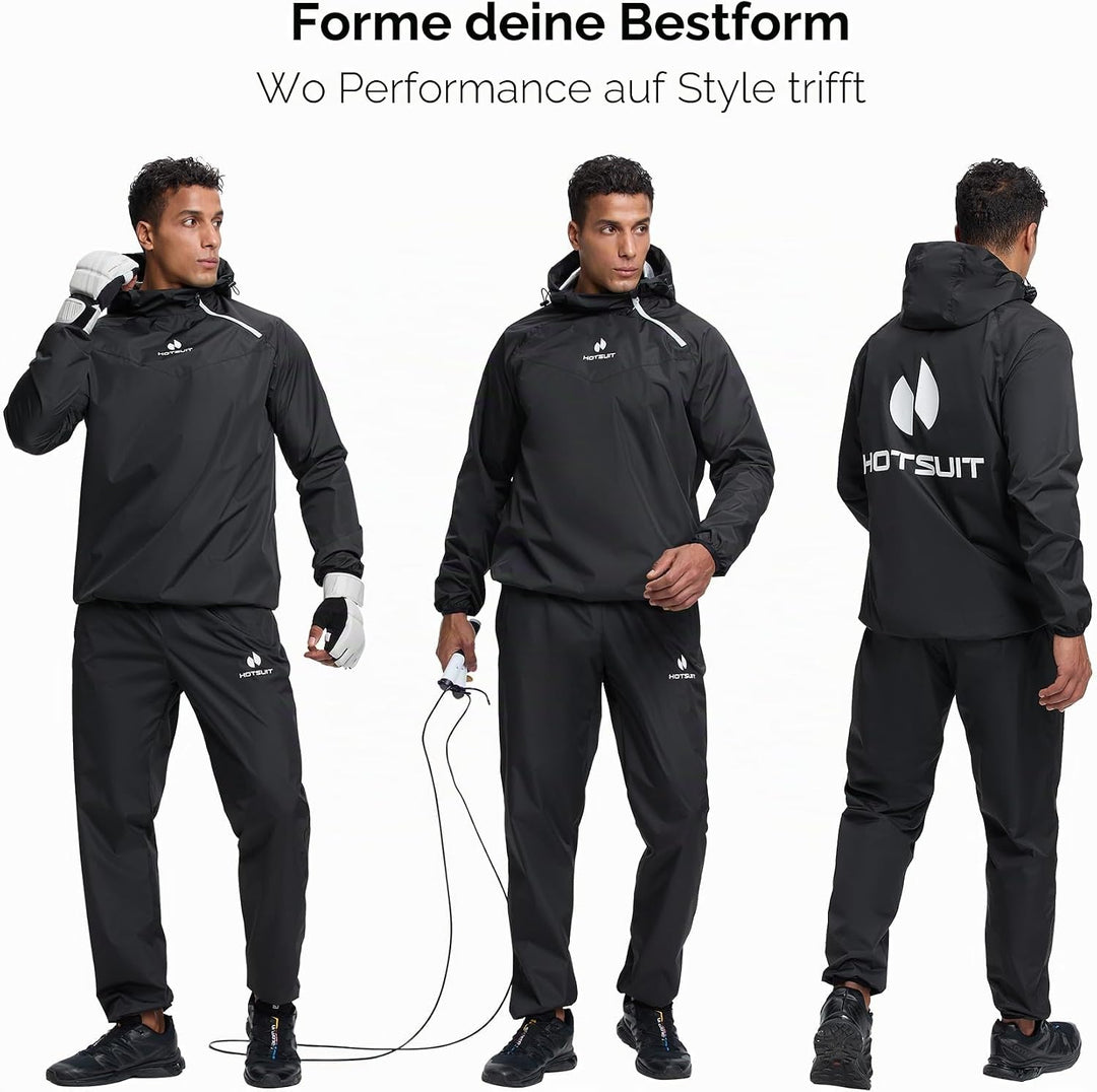 HOTSUIT Schwitzanzug für Herren, Sweatshirt, Hose und Jacke, Gewichtsverlust, Sport, Sweatshirt, Sau